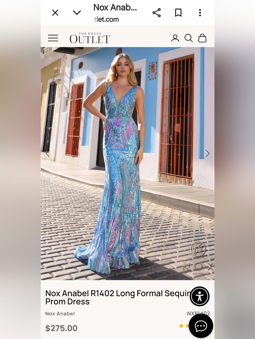 Blue Sequin V-Neck Long, Prom Dress Or Formal Dress Size 4, Worn One Time